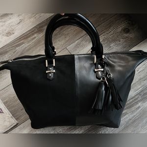 Nine West Face Forward Mini Satchel, Black/Black Tote